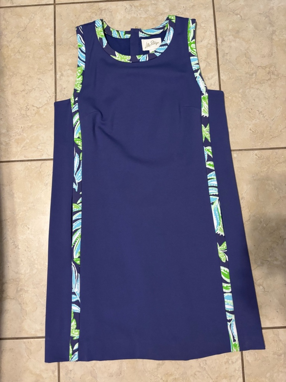 Lilly Pulitzer Navy Blue Shift Stretch Dress NWOT